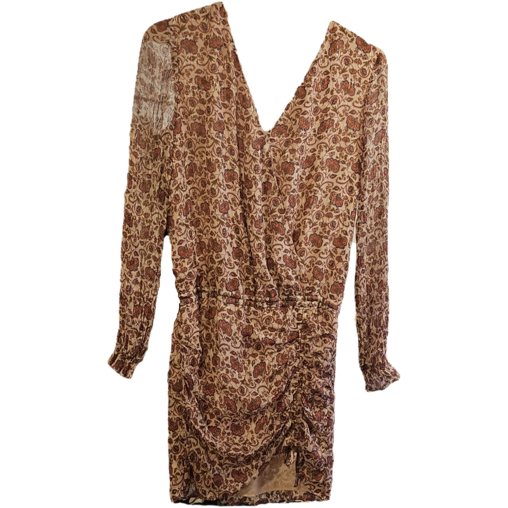 **SOLD OTHER PLATFORM** Ramy Brook 100% Silk Paisley Pink Dress, size XS